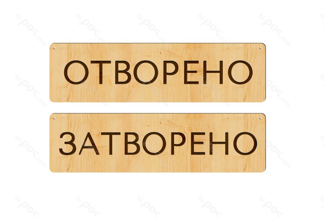 Табелка отворено/затворено