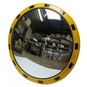 Индустриално охранително огледало с жълто/черна рамка