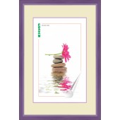 Пластмасова фото рамка с 15 мм профил в лилав цвят 