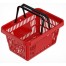 Червена кошница за пазаруване
